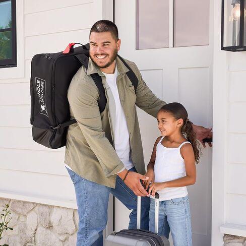 J.L. Childress Padded Compact Stroller Travel Bag - Fits UppaBaby MINU and more - Thick Padding, Expandable, Backpack Straps, AirTag Holder - Air Travel Bag for Easy Fold, Compact Strollers in Saudi Arabia