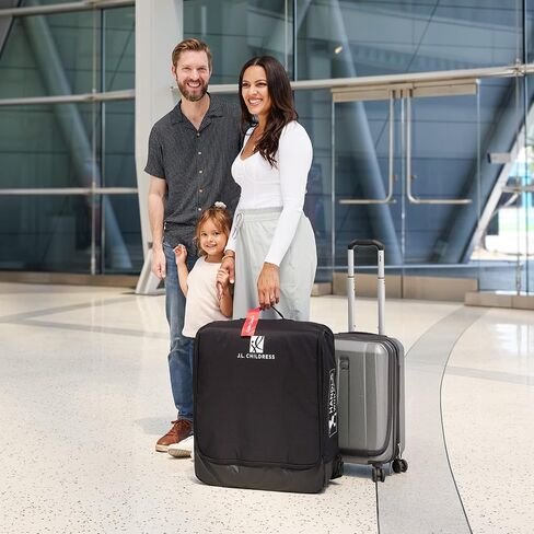 J.L. Childress Padded Compact Stroller Travel Bag - Fits UppaBaby MINU and more - Thick Padding, Expandable, Backpack Straps, AirTag Holder - Air Travel Bag for Easy Fold, Compact Strollers in Saudi Arabia
