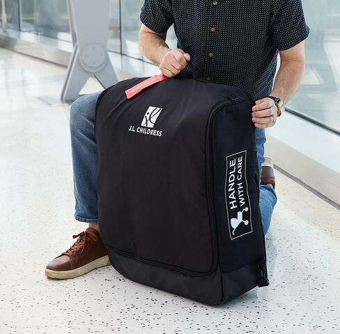 J.L. Childress Padded Compact Stroller Travel Bag - Fits UppaBaby MINU and more - Thick Padding, Expandable, Backpack Straps, AirTag Holder - Air Travel Bag for Easy Fold, Compact Strollers in Saudi Arabia