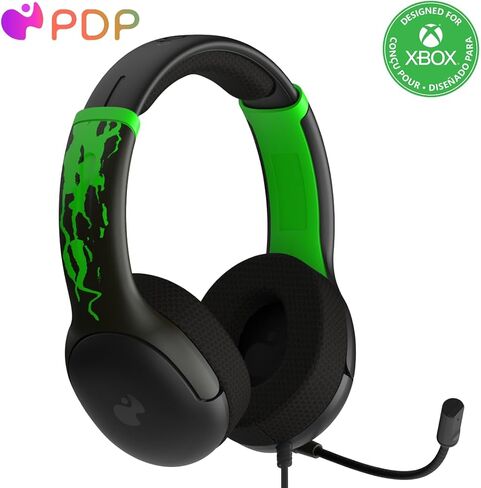 PDP AIRLITE Wired Headset: Electric Carbon - Xbox Series X|S, Xbox One, & Windows 10/11 PC in Kuwait