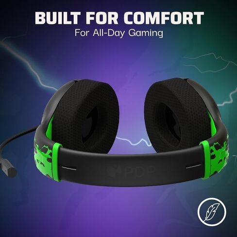 PDP AIRLITE Wired Headset: Electric Carbon - Xbox Series X|S, Xbox One, & Windows 10/11 PC in Kuwait