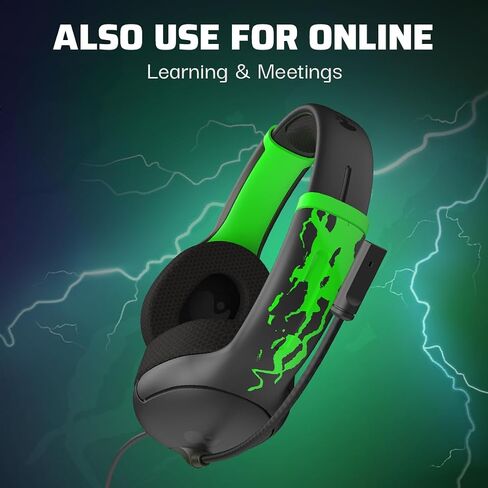 PDP AIRLITE Wired Headset: Electric Carbon - Xbox Series X|S, Xbox One, & Windows 10/11 PC in Kuwait