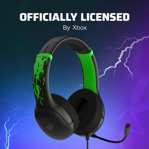 PDP AIRLITE Wired Headset: Electric Carbon - Xbox Series X|S, Xbox One, & Windows 10/11 PC in Kuwait