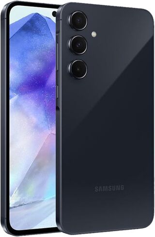 SAMSUNG Galaxy A55 5G + 4G LTE (128GB + 8GB) (Tmobile Mint Tello & Global) Unlocked Latin America Warranty SM-A556E/DS 6.6" 120Hz 50MP Triple + (25W Wall USB Charger) (Awesome Navy 1 Year Latin) in Saudi Arabia