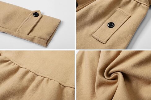 Betusline Girls' Dress Coat, Kids Hoodie Trench Coats Overcoat Fall Winter Outerwear Peacoat,3# Purple,4-5T = Tag 120 in Saudi Arabia
