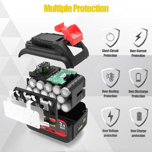 9.0Ah DCB606 20v/60v MAX استبدال البطارية لبطارية DeWalt 20v/60v DCB609 DCB612، متوافقة مع جميع أدوات الطاقة اللاسلكية والشواحن DeWalt 20v/60v in Saudi Arabia