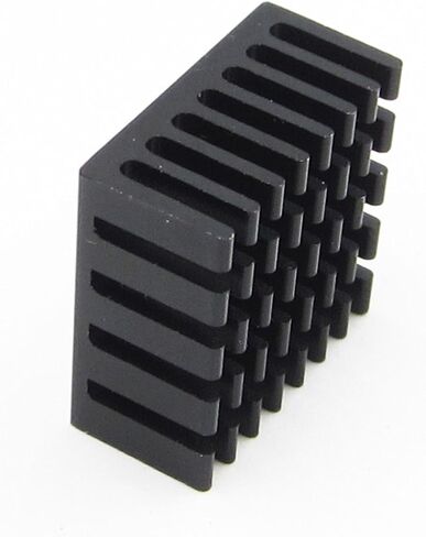 10PCS Radiating Fan 20x20x10mm Black Slot Routing CPU Cooling Fin Heat Sink in Saudi Arabia