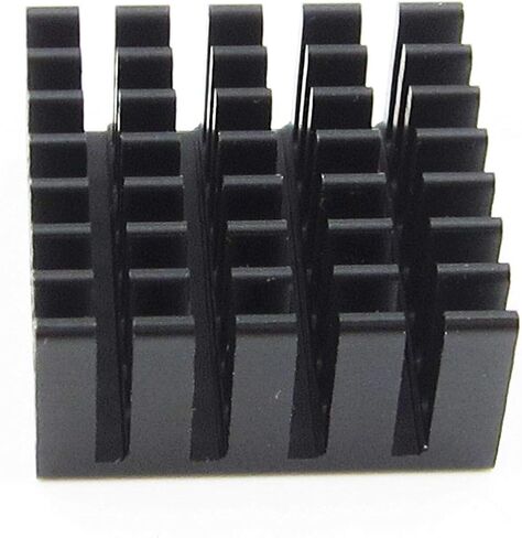 10PCS Radiating Fan 20x20x10mm Black Slot Routing CPU Cooling Fin Heat Sink in Saudi Arabia