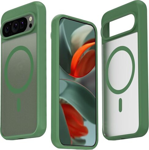 سلسلة JIC AirGuard-Mag - لحافظة Pixel 9 Pro XL - أقوى غطاء هاتف واقٍ مغناطيسي - [مغناطيس مدمج لـ Magsafe] - [مقاوم للصدمات مع وسادة هوائية] - أسود شفاف in Saudi Arabia