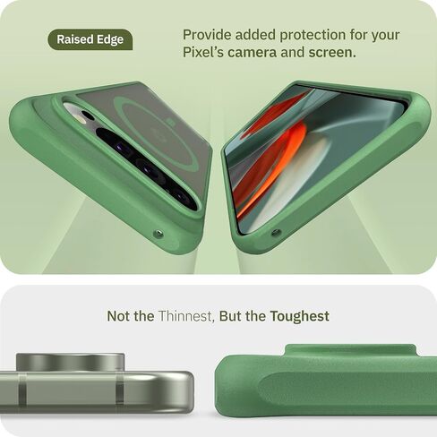 سلسلة JIC AirGuard-Mag - لحافظة Pixel 9 Pro XL - أقوى غطاء هاتف واقٍ مغناطيسي - [مغناطيس مدمج لـ Magsafe] - [مقاوم للصدمات مع وسادة هوائية] - أسود شفاف in Saudi Arabia