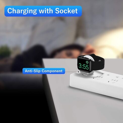 Portable Watch-Charger【MFi Certified】 Wireless iWatch-Charger for Apple Watch Magnetic USB Charger iWatch Travel Charger Wireless Charging 5W for Apple Watch Series 7 6 5 4 3 2 1/SE White in Saudi Arabia