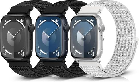 Bcuckood Nylon Sport Bands Compatible with Apple Watch Band 49mm 45mm 46mm 44mm 42mm 41mm 40mm 38mm Women Men, Adjustable Solo Loop Bands for iWatch Series 11 10 9 8 7 6 5 4 3 SE Ultra 2 1, 3 Pack in Saudi Arabia