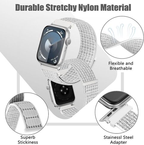 Bcuckood Nylon Sport Bands Compatible with Apple Watch Band 49mm 45mm 46mm 44mm 42mm 41mm 40mm 38mm Women Men, Adjustable Solo Loop Bands for iWatch Series 11 10 9 8 7 6 5 4 3 SE Ultra 2 1, 3 Pack in Saudi Arabia