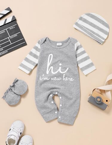 Baby Boy Clothes Newborn Boy Outfits White Romper White One Piece Bodysuit baby boy's clothing Baby Boy Coming Home Outfit 0-3M in Saudi Arabia