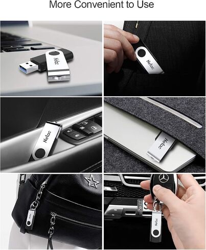 Netac 64GB USB Stick USB 3.0 Flash Drive, Up to 90MB/s, Thumb Drive for Data Storage, Pen Drive with Swivel Design, Memory Stick for External Storage Data/Computer/PC/Laptop/Sound in Kuwait