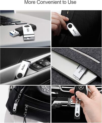 Netac 64GB USB Stick USB 3.0 Flash Drive, Up to 90MB/s, Thumb Drive for Data Storage, Pen Drive with Swivel Design, Memory Stick for External Storage Data/Computer/PC/Laptop/Sound in Kuwait