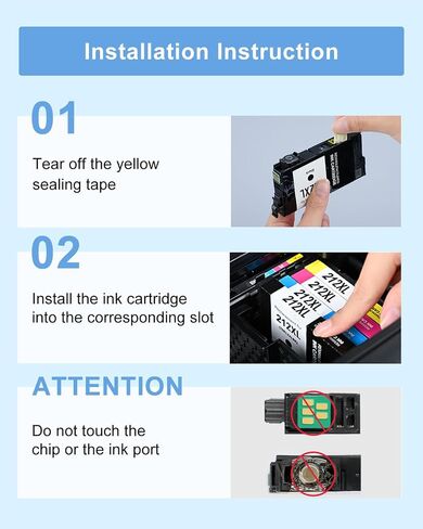 TEINO 212 212XL Ink Cartridges for Epson Printer Remanufactured Replacement for Epson 212 212XL Ink Cartridges for Epson Printer XP-4100 XP-4105 WF-2830 WF-2850 (Black Cyan Magenta Yellow, 4-Pack) in Saudi Arabia