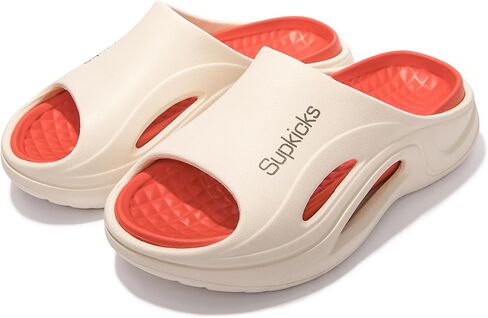 Women's Arch Support Pillow Slippers Non Slip Slide Sandals Shower Beach Cloud Slippers House Bedroom Shoes with Removable Cushion Footbed in Saudi Arabia
