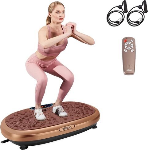 EILISON Fitpro Vibration Plate Exercise Machine - Whole Body Workout Vibration Fitness Platform w/Loop Bands - Lymphatic Drainage Machine for Shaping,Toning, Wellness, Recovery in Saudi Arabia