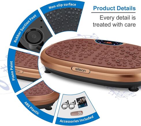 EILISON Fitpro Vibration Plate Exercise Machine - Whole Body Workout Vibration Fitness Platform w/Loop Bands - Lymphatic Drainage Machine for Shaping,Toning, Wellness, Recovery in Saudi Arabia