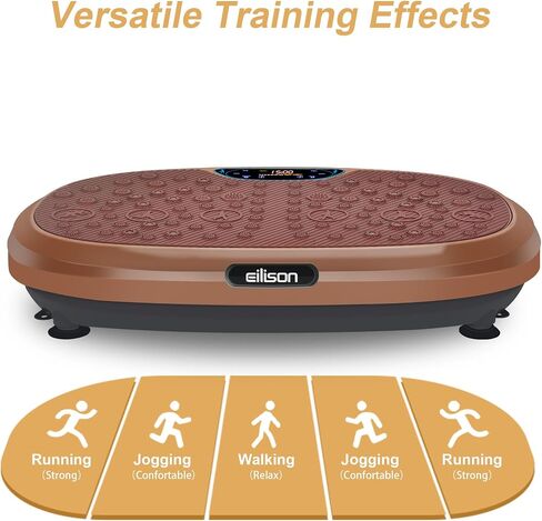 EILISON Fitpro Vibration Plate Exercise Machine - Whole Body Workout Vibration Fitness Platform w/Loop Bands - Lymphatic Drainage Machine for Shaping,Toning, Wellness, Recovery in Saudi Arabia