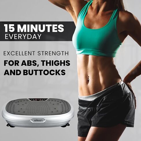 EILISON Fitpro Vibration Plate Exercise Machine - Whole Body Workout Vibration Fitness Platform w/Loop Bands - Lymphatic Drainage Machine for Shaping,Toning, Wellness, Recovery in Saudi Arabia