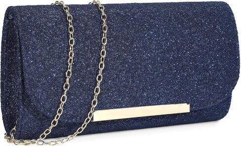 حقيبة كلاتش للسهرة للنساء - حقيبة يد رسمية للملابس ذات مظروف لامع ومحفظة يدوية لحفلات الزفاف والحفلات الراقصة in Kuwait