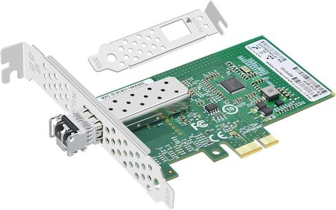 بطاقة شبكة الألياف البصرية Bucaoz Gigabit بمنفذ واحد SFP من الألياف الضوئية، مع محول شبكة Intel I210 Chip PCIe X1 Ethernet المتقارب (مع وحدة بصرية متعددة الأوضاع) يدعم Windows Server/Linux/VMware in Kuwait