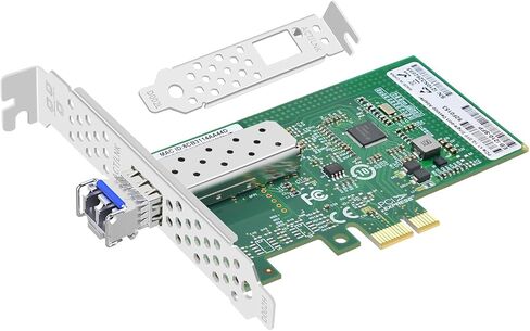 بطاقة شبكة الألياف البصرية Bucaoz Gigabit بمنفذ واحد SFP من الألياف الضوئية، مع محول شبكة Intel I210 Chip PCIe X1 Ethernet المتقارب (مع وحدة بصرية متعددة الأوضاع) يدعم Windows Server/Linux/VMware in Kuwait