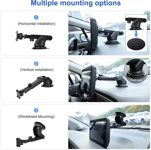 حامل لاصق للوحة القيادة على الزجاج الأمامي المرن من METEESER مع ملصق لشاشة عرض Carplay مقاس 7 بوصة و9 بوصة و10 بوصة in Saudi Arabia