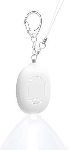 Door Stopper Security Alarm,Portable 130 Loud Entrance Alert Door Stop Alarm for Travel Hotel Home Apartment House,LED Flashing USB Rechargeable Vibration Moving Sensor Siren (White) in Saudi Arabia