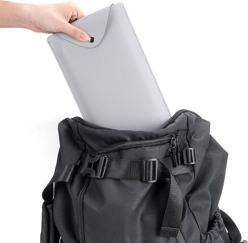 Geekria Full Size Slim Keyboard Sleeve Case, Vegan Leather Travel Bag, Keyboard Protective Cover for Logitech MX Keys S/MX Keys/ MK955, Magic Keyboard with Numeric Keypad Keyboard (Light Gray) in Saudi Arabia