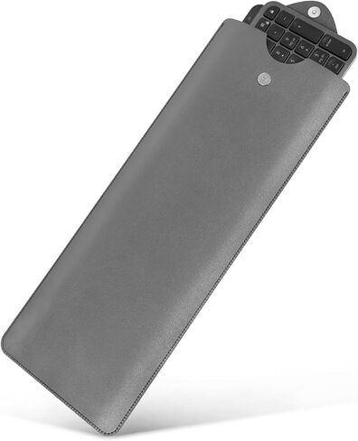 Geekria Full Size Slim Keyboard Sleeve Case, Vegan Leather Travel Bag, Keyboard Protective Cover for Logitech MX Keys S/MX Keys/ MK955, Magic Keyboard with Numeric Keypad Keyboard (Light Gray) in Saudi Arabia