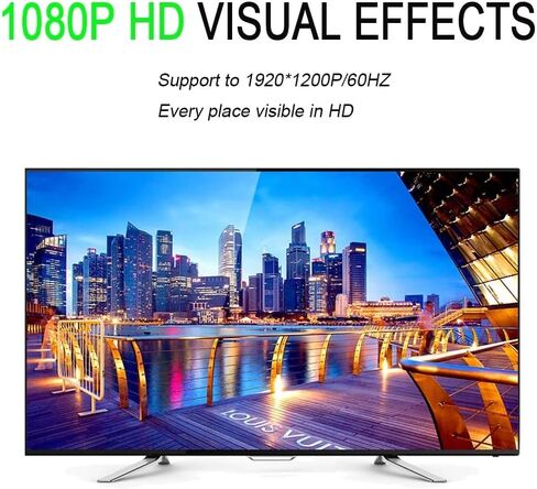 RIIPOO DisplayPort إلى VGA، محول DP إلى VGA أحادي الاتجاه ذكر إلى أنثى متوافق مع Dell وHP وASUS وLenovo للشاشة وجهاز العرض والتلفزيون عالي الدقة والمزيد in Saudi Arabia