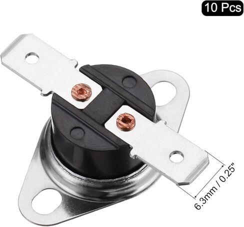 uxcell KSD301 Thermostat 50°C/122°F 10A Normally Closed N.C Adjust Snap Disc Temperature Switch for Microwave,Oven,Coffee Maker 5pcs in Saudi Arabia