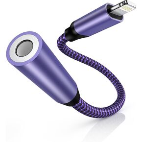 [Apple MFi Certified] Lightning to 3.5mm Aux Adapter for iPhone, Pad, and iPod - High-Fidelity Headphone Jack Adapter- Lightening Dongle for iPhone 14 13 12 11 Pro Max/Pro/Plus