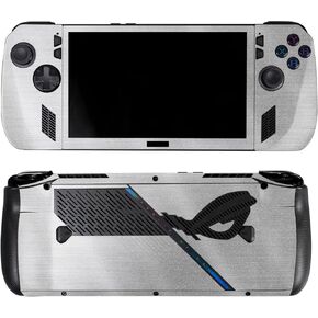 Glossy Glitter Skin Compatible with Asus ROG Ally X - Cold Steel - Premium 3M Vinyl Protective Wrap Decal Cover - Easy to Apply | Crafted in The USA by MightySkins