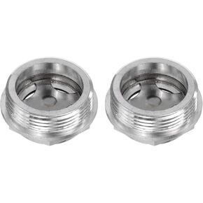 HARFINGTON 2pcs Air Compressor Oil Sight Glass 14 x 1.5mm Male Thread Liquid Level Gauge Aluminum Alloy Hex Head Oil Indicator Window with O-Ring for Air Compressor Gearbox Tanks, Silver