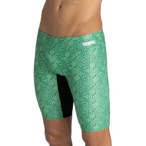 Arena Men's Team Painted Stripes Jammer, Black-Multi Yellow, 20
