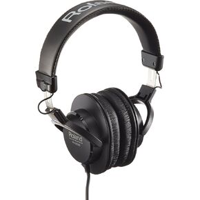 Roland RH-200 Stereo Monitor Headphones Black Coiled Cable – Clear, Accurate and Comfortable for Studio-Quality Monitoring