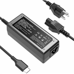 Chromebook Charger 45W USB C, Laptop Charger for HP, Lenovo, Dell, Samsung, Acer, Asus, Huawei, Matebook, Hp Chromebook X360 11 13 14 14A, HP Spectre X360 13, Google Type C 45W Universal Power Adapter