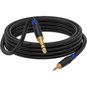 (1 حزمة 5 أقدام 1/8 إلى 1/4 كابل ستيريو 3.5 مم TRS إلى 6.35 مم كابل صوت، كمبيوتر محمول، أجهزة المسرح المنزلي، مكبر الصوت ومكبرات الصوت in Kuwait