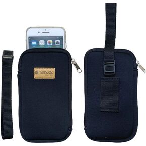 Tainada Men Women Phone Neoprene Shockproof Wristlet Case Bag Pouch with Belt Loop Holster & Detachable Wrist Carry Strap for iPhone 15/14/13 Pro Max, 15 Plus; Samsung S24+, S24, S23, A54 (Turquoise)