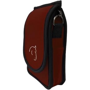 The Horse Holster - Best Cell Phone Holder for Riding - Fits Phones - Tactical Holster to Safely Secure Essentials During Activity, 4 Ways to Wears, Designed for Men and Women. Burgundy, L/XL