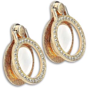 [2 Packs] Gemstones Glitter Bling Bling Phone Ring Holder, Sparkle Phone Ring Grip Artificial Diamond Stand,Rhinestone Cell Finger Ring for Phones,Pad