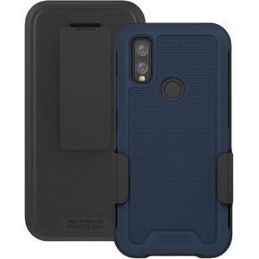 Case Compatible with Kyocera DuraSport Phone Model C6930. Heavy Duty Rotating Belt Clip Holster and Rugged Flexible TPU Case Combo (Black)