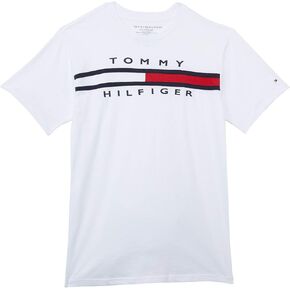 تي شيرت Tommy Hilfiger للأولاد بأكمام قصيرة ورقبة دائرية، أبيض مميز، 7