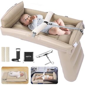 Flyaway Kids Airplane Bed, Inflatable Plane Seat Extender for Toddler, Kids Travel Bed for Flight with Hand Pump, Toddler Travel Essentials