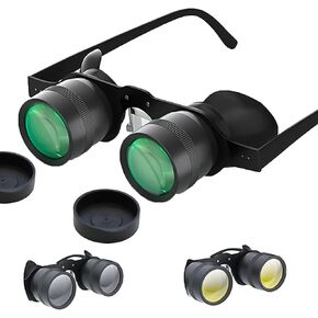 Fishing Binoculars-Professional Hands-Free Glasses for Fishing, Bird Watching, Sports, Concerts, Theater, Opera, TV, Sight Seeing, HD Portable Opera Glasses for Adults with 2 Polarized Lenses
