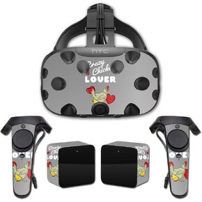 MightySkins Skin Compatible with HTC Vive Full Coverage - Crazy Chicken Lover | Protective, Durable, and Unique Vinyl Decal wrap Cover | Easy to Apply, Remove, and Change Styles | Made in The USA